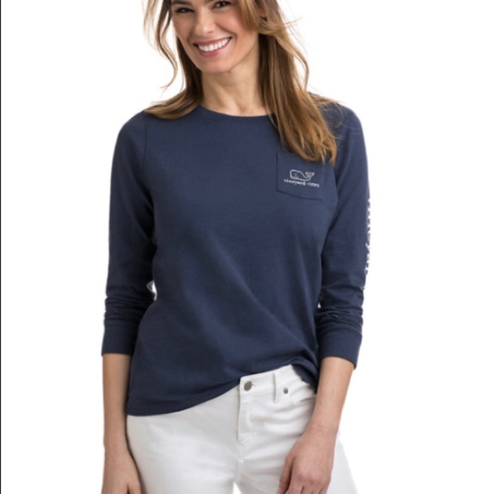 Vineyard Vines Long-Sleeve Whale Print Tee